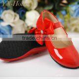Fashion Girls Red Dance Shoes Flat Princess Shoes With Bowtie Kids Party Dress Shoes thumbnail-3