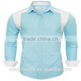 2016 New Wholesale Slim Fit Camisa Custom Mens Casual Dress Shirts thumbnail-4