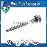 Made in Taiwan Double Thread Hex Flange Fibercement Light Section Heavy Duty Wafer Head Steel Special Self Drilling Screw thumbnail-1