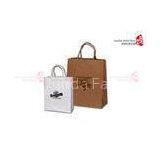 Kraft Home Textile Printed Paper Carrier Bags , Paper Shopping Bags