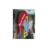 Knitted Fabric Teardrop Flag Banner With Dye - Sublimation Printing 2.8m -  5.5m Height