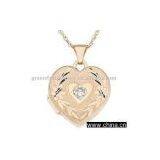 Heart Locket Necklace/pendant/jewelry/Photo Frame Pendant/souvenir/keepsake/promotional/logo Locket/gift/Yiwu thumbnail-1