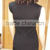 Latest Fashion High Round Neck Women Seamless Jacquard Nylon Summer Vest thumbnail-2