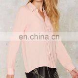 Wholesale Latest Girls Blouse Designs Long Sleeve Pleated Blouse thumbnail-3