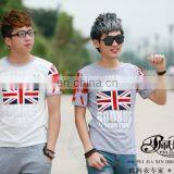 Peijiaxin Latest Design Casual Style Two Side Printing UK Flag T shirt
