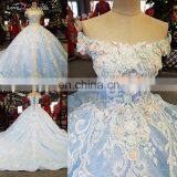 LS00385 off Shoulder Light Blue Carnival Theme Evening Gowns in India Cocktail Party Dress thumbnail-2