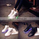 Factory Wholesale Hot Fashion Cool Light up Shoes Street Dance Luminous High Top LED Sneakers Casual Shoes for Men Women thumbnail-5