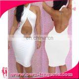 Sexy Neck Halter Backless Punk Clothing Women Gothic Clubwear Bodycon Mini Dress thumbnail-1