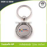 Promotional Sliver Round Metal Keychain With Customized Logo