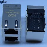 Ingke YKJ-802119BNL Direct Substitute RJMG121532110ER 2 Port 100 Base-T Through Hole RJ45 Jacks With Magnetics