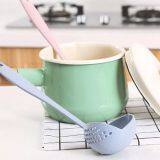 2 In 1 Creative Wheat Straw Soup Spoon Long Handle Lovely Porridge Spoons With Filter Dinnerware Kitchen Colander Tools thumbnail-2