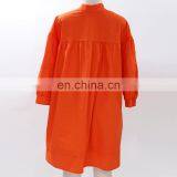 LAITE D2148 Plus Size Women Solid Color Casual Dress Ladies Comfortable Cotton Autumn Mini Dress thumbnail-3