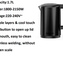 1.7L High quality  Electric Kettle 304 (wechat:13510231336)