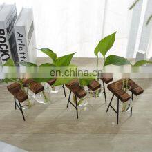 Vase Vintage Glass Hydroponics Plants Desktop Bulb Vase thumbnail-3