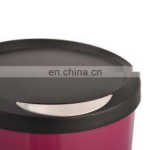 Уникально спроектированная мусорка для ванной комнаты, пластиковая, с тонкой крышкой, круглая, с порошковым покрытием, педальная thumbnail-4