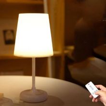 Nordic Modern Wireless Remote Control LED Table Lamp Bed Side Kids Study Reading Night Light for Bedroom Dormitory USB Rechargeable