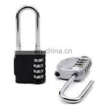 Amazon Hot Seller 4 Digit Zinc Alloy Long Shackle Password Combination Locks Luggages Door Safety Pad Lock thumbnail-4