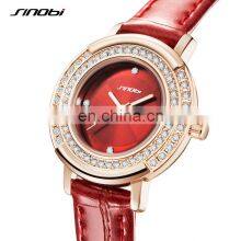 SINOBI Girls Leather Wristwatch S9841G Woman Gorgeous Watches OEM ODM Custom Logo Lady Watch Dazzling Hand Watch thumbnail-2