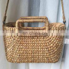Water Hyacinth Handbag, Tote Bag, Crossbody Beach Bag Eco Basket Wholesale thumbnail-4