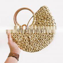 Mini Half Moon Straw Bag Water Hyacinth Crossbody Bag New Arrival Beach Bag Wholesale thumbnail-2
