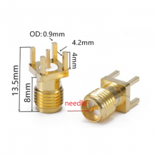 DC~6Ghz SMA-KE PCB Mount Straight SMA-KE RF Female Male Connector