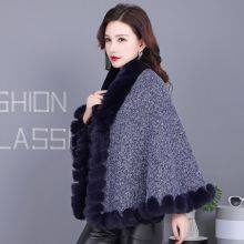 2025 New Coat Cloak Imitation Fur Knitted Shawl Coat Plush Outside to Wear thumbnail-4