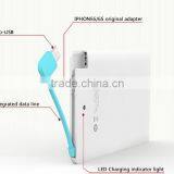 Mini Portable Power Bank, Ultra Thin Series Comes With Cable Card Type Power Bank,2600mAH thumbnail-1
