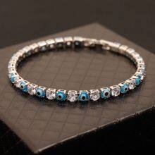 European and American High-end Color Eyes Zircon Square Bracelet Temperament Fashion Trend Wristband Bracelet Jewelry Accessory thumbnail-1