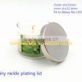 53mm Shiny Nickle Plating Candle Lids thumbnail-2