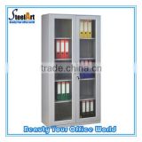 High Quality steel colorful glass door cabinet