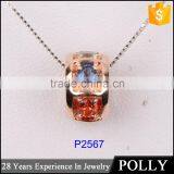 China Oem Jewelry Manafacturer Big Stone Pendant Design Simaples Gold Chain Necklace thumbnail-3
