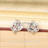 925 Sterling Silver 2.5CT Genuine Mix Gems Clip Earring 2015 Newest Style Colorful Earring thumbnail-4