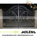 Modern Ornamental Wrought Iron Gate for Garden House/black and Safety Wrought Iron Gates Design