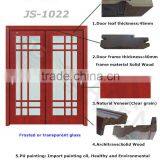 Red Walnut Timber Glass Interior Door thumbnail-2