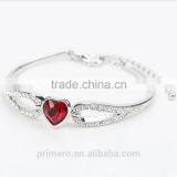 Love Gifts Austrian Crystal Rhinestones Heart Angel Wings Bracelet Bangle Jewelry thumbnail-3