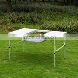 Korea Brushed Silver Handy Garden Folding Table thumbnail-2