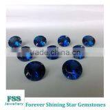 Lab Created Blue Sapphire Round Concave Cut #34 Synthetic Blue Corundum Stone 12mm*12mm