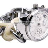 Custom Brand Lady Vogue Oem Japan Movt Chronograph Quartz Women's Stainless Steel Acetate Watch Waterproof 5ATM thumbnail-2