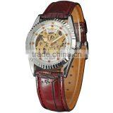 New Casual Fashion Watch WINNER Women Automatic Mechanical Watch Leather Strap Dress Watches For Ladies Best Gift Wristwatches thumbnail-1