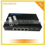 10/100/1000M 4UTP+2SFP Media Converter