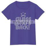 Rhinestone Custom Motif Beautiful Casual Loose t Shirt for Women Girls thumbnail-5