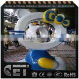 Fiberglass Hello Kitty Christmas Decoration Statue Movable Christmas Decorations