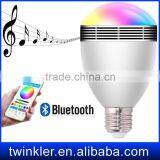 2016 newest products Bluetooth smart LED Bulb E27 led light colorful led smart lamp with speaker