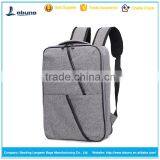 2016 Factory Wholesale OEM Canvas Shoulder Bag Backpack Combination Schoolbag for Men and College Boy thumbnail-2