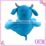 High Quality Stuffed Plush Blue Cow thumbnail-3