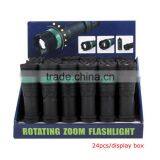 1W Powerful Led With 3AAA Batteries Zoom Flashlight thumbnail-5