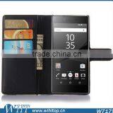 New Arrival Litchi Leather Wallet Flip Stand Pouch Cover Case for Sony Xperia Z5 thumbnail-3