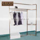 Rose Gold Plated Stainless Steel Design High-end Clothing Store Floor Display Racks