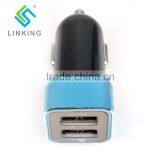 Potable Dual USB Car Charger For IPhone IPad 5V thumbnail-1