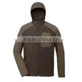 Top Quality Mens Durability Grey Hoody Softshell Jacket